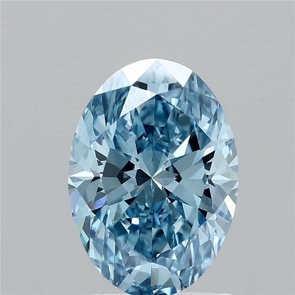 1.50 Carat Oval Shaped, Ideal Cut, FANCY VIVID BLUE Color, VS1 Clarity, IGI Certified Lab Grown Diamond