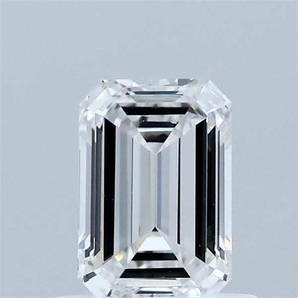0.77 Carat Emerald Shaped, Ideal Cut, D Color, VVS2 Clarity, IGI Certified Lab Grown Diamond