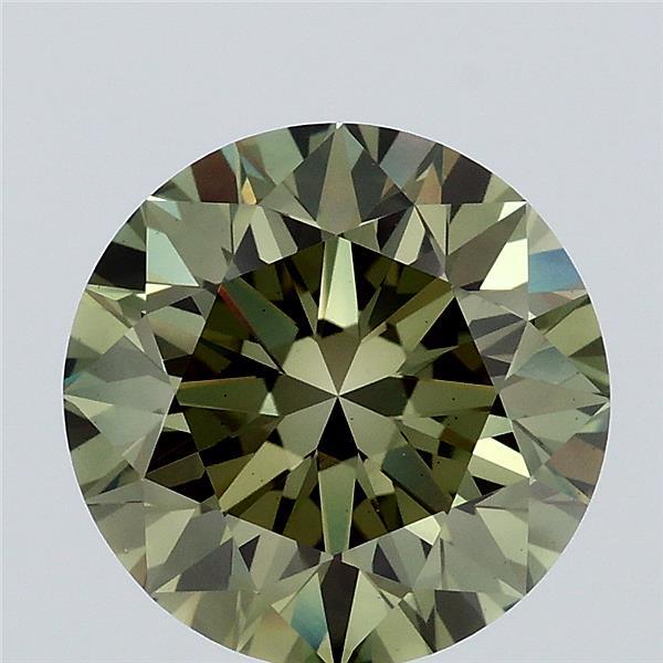2.80 Carat Round Shaped, Excellent Cut, FANCY VIVID GREEN Color, VS2 Clarity, IGI Certified Lab Grown Diamond
