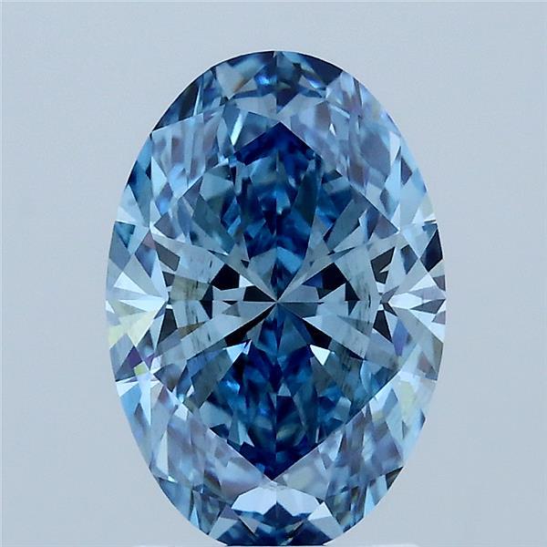 2.04 Carat Oval Shaped, Ideal Cut, FANCY VIVID BLUE Color, SI1 Clarity, IGI Certified Lab Grown Diamond