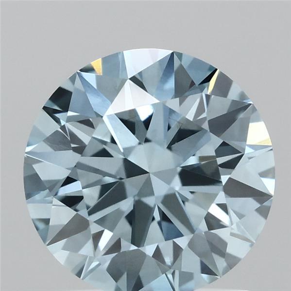 1.40 Carat Round Shaped, Ideal Cut, FANCY VIVID BLUE Color, VS2 Clarity, IGI Certified Lab Grown Diamond
