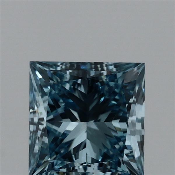1.00 Carat Princess Shaped, Ideal Cut, FANCY VIVID BLUE Color, VVS2 Clarity, IGI Certified Lab Grown Diamond