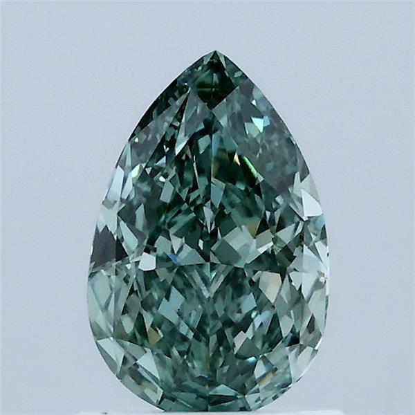 1.05 Carat Pear Shaped, Ideal Cut, FANCY VIVID GREEN Color, VS1 Clarity, IGI Certified Lab Grown Diamond