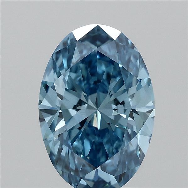 1.02 Carat Oval Shaped, Ideal Cut, FANCY VIVID BLUE Color, VS1 Clarity, IGI Certified Lab Grown Diamond
