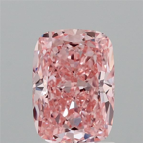 2.00 Carat Cushion Shaped, Ideal Cut, FANCY VIVID PINK Color, VS1 Clarity, IGI Certified Lab Grown Diamond