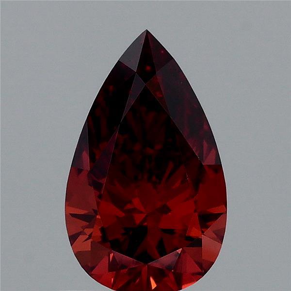 0.95 Carat Pear Shaped, Ideal Cut, FANCY DEEP ORANGE Color, VVS2 Clarity, IGI Certified Lab Grown Diamond