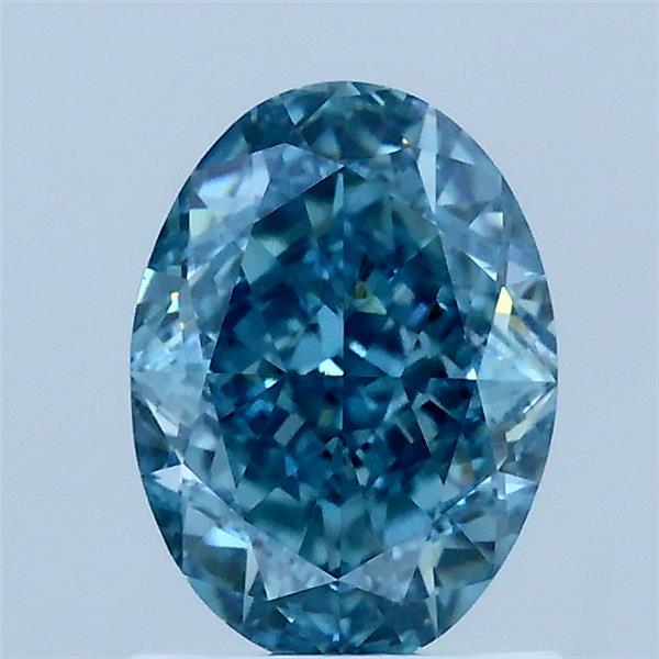 1.50 Carat Oval Shaped, Very Good Cut, FANCY VIVID BLUE Color, VVS2 Clarity, IGI Certified Lab Grown Diamond
