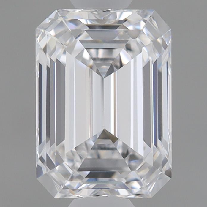 0.83 Carat Emerald Shaped, Ideal Cut, D Color, VVS2 Clarity, IGI Certified Lab Grown Diamond