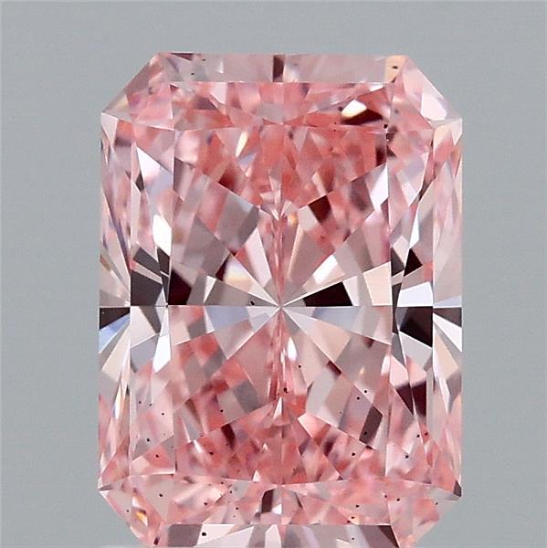 2.05 Carat Radiant Shaped, Ideal Cut, FANCY VIVID PINK Color, VS2 Clarity, IGI Certified Lab Grown Diamond