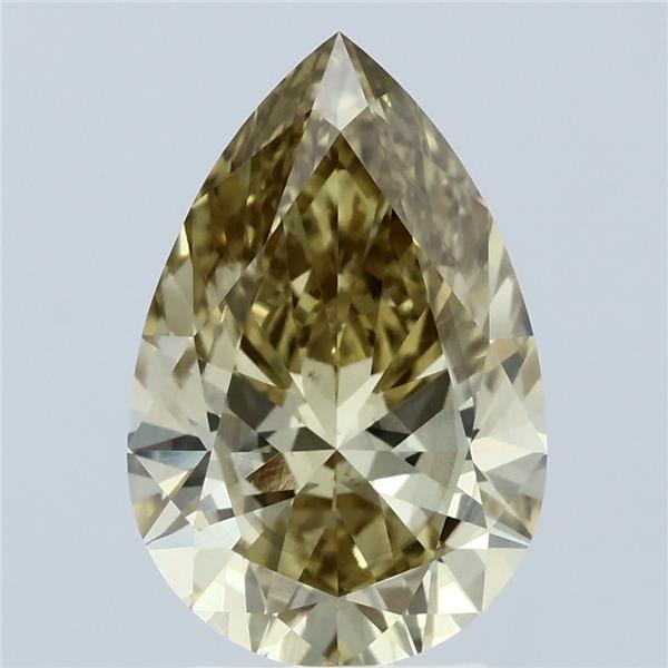 3.20 Carat Pear Shaped, Ideal Cut, FANCY INTENSE YELLOW Color, VS1 Clarity, IGI Certified Lab Grown Diamond