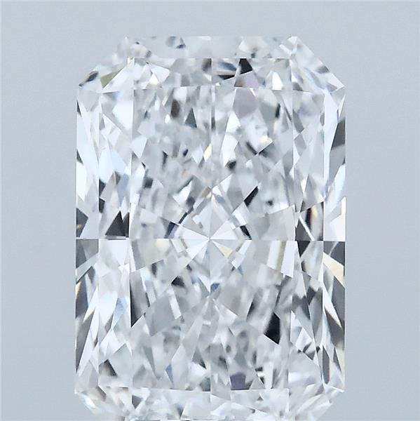 3.57 Carat Radiant Shaped, Ideal Cut, D Color, VVS2 Clarity, IGI Certified Lab Grown Diamond