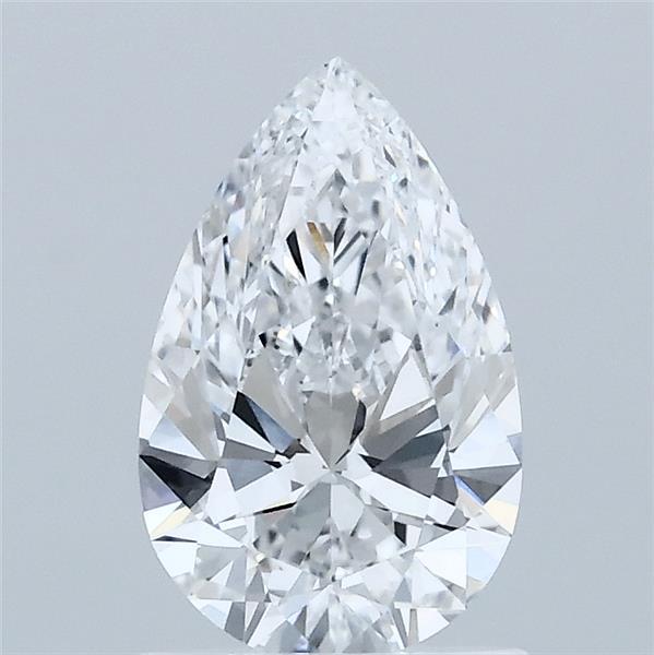 1.08 Carat Pear Shaped, Ideal Cut, D Color, VVS2 Clarity, IGI Certified Lab Grown Diamond