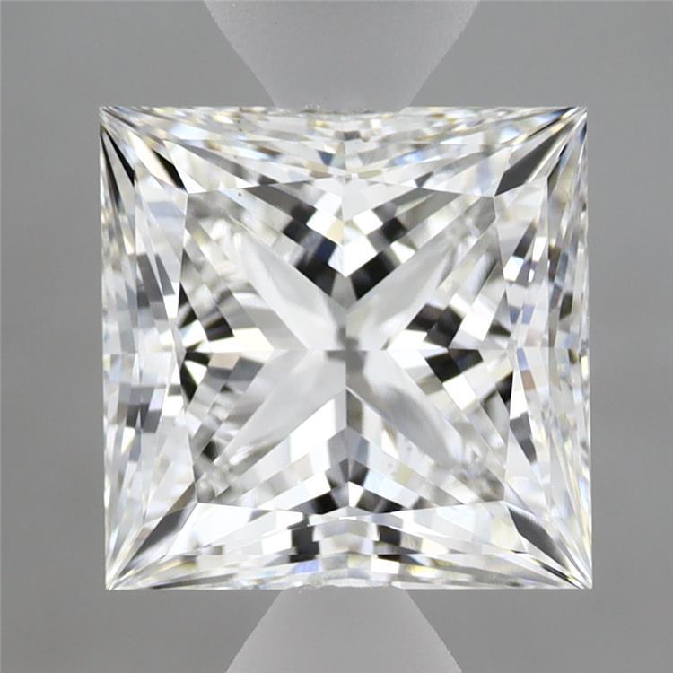 2.90 Carat Princess Shaped, Ideal Cut, E Color, VS1 Clarity, IGI Certified Lab Grown Diamond