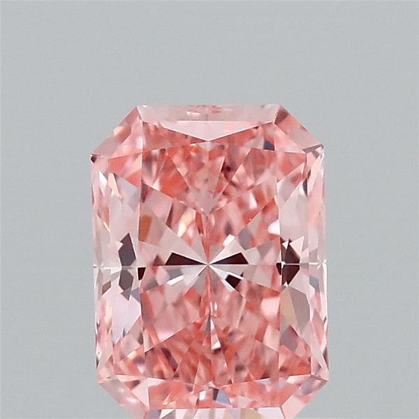 1.01 Carat Radiant Shaped, Ideal Cut, FANCY VIVID PINK Color, VVS2 Clarity, IGI Certified Lab Grown Diamond
