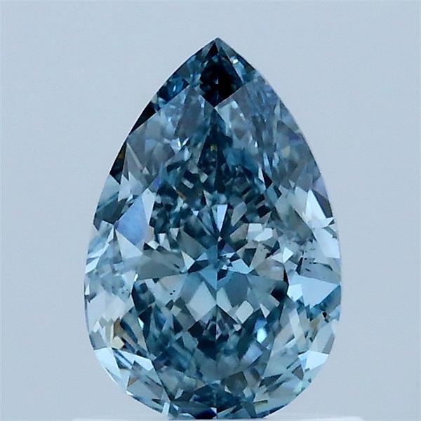 1.03 Carat Pear Shaped, Very Good Cut, FANCY VIVID BLUE Color, VS2 Clarity, IGI Certified Lab Grown Diamond