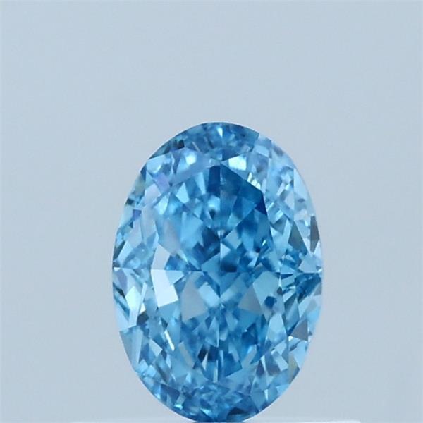 0.58 Carat Oval Shaped, Excellent Cut, FANCY VIVID BLUE Color, VVS2 Clarity, IGI Certified Lab Grown Diamond