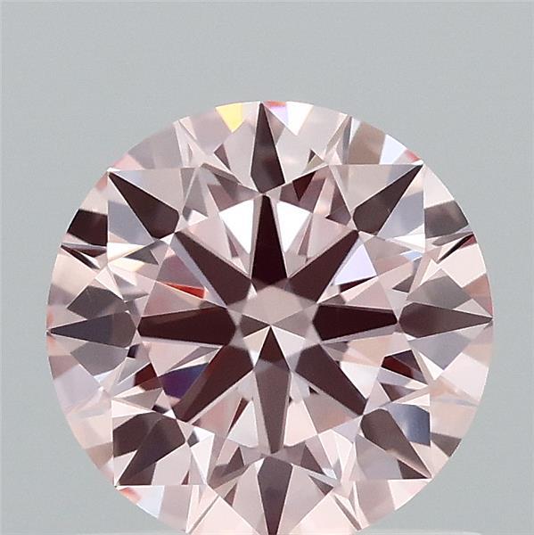 0.91 Carat Round Shaped, Ideal Cut, FANCY INTENSE PINK Color, VVS2 Clarity, IGI Certified Lab Grown Diamond