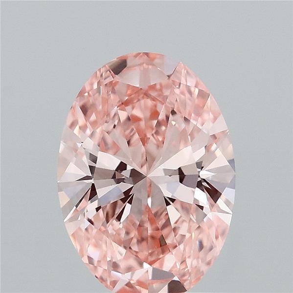 1.02 Carat Oval Shaped, Ideal Cut, FANCY VIVID PINK Color, VVS2 Clarity, IGI Certified Lab Grown Diamond