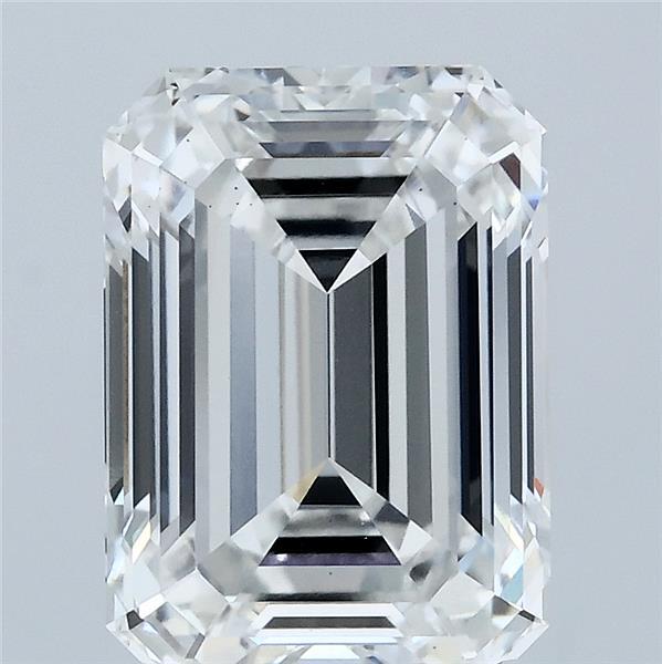 4.09 Carat Emerald Shaped, Ideal Cut, F Color, VS1 Clarity, IGI Certified Lab Grown Diamond