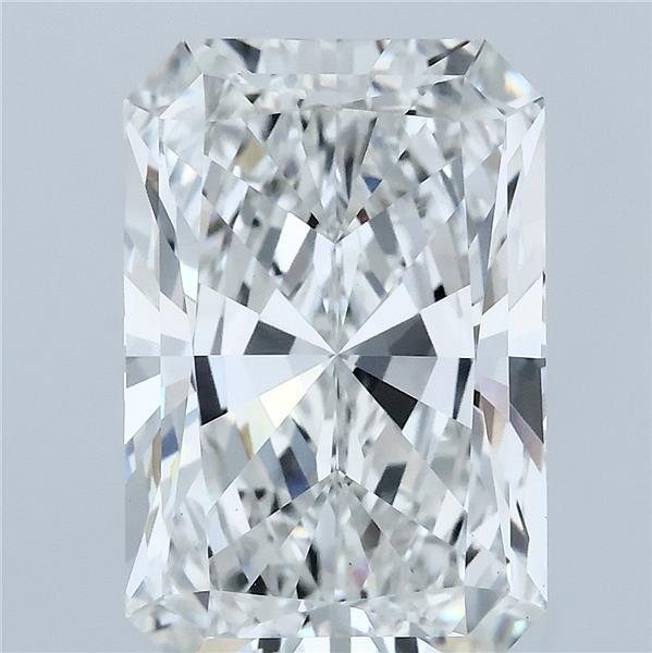 6.10 Carat Radiant Shaped, Ideal Cut, F Color, VS1 Clarity, IGI Certified Lab Grown Diamond