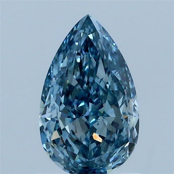 1.05 Carat Pear Shaped, Excellent Cut, FANCY INTENSE BLUE Color, VS2 Clarity, IGI Certified Lab Grown Diamond