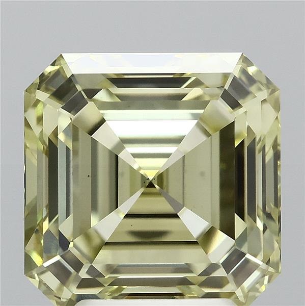 4.01 Carat Asscher Shaped, Ideal Cut, FANCY YELLOW Color, VS1 Clarity, IGI Certified Lab Grown Diamond