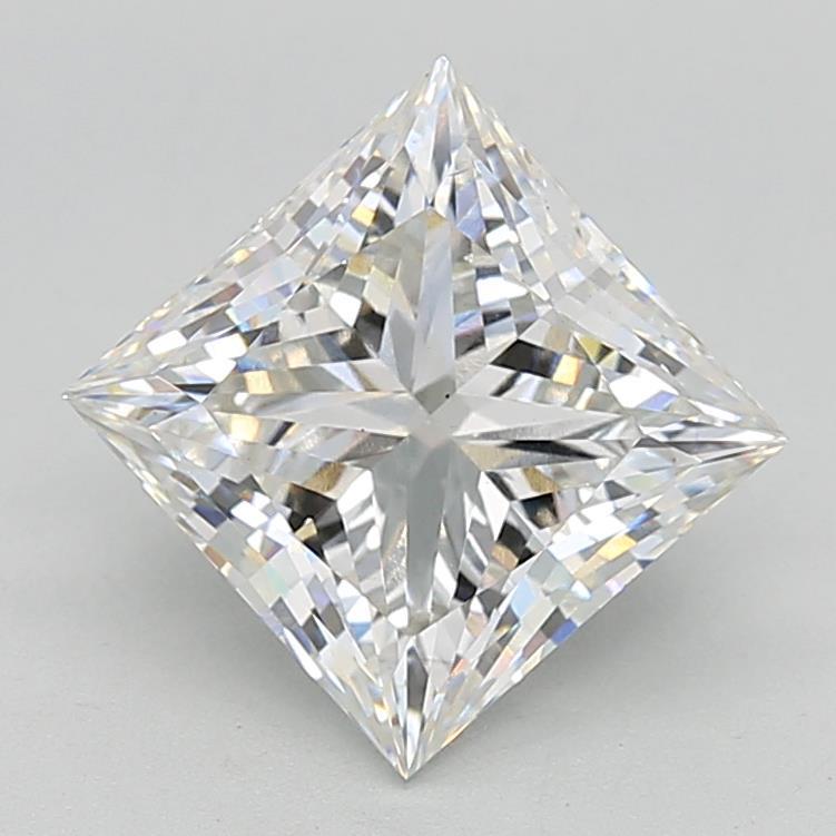 4.03 Carat Princess Shaped, Ideal Cut, F Color, VS2 Clarity, IGI Certified Lab Grown Diamond