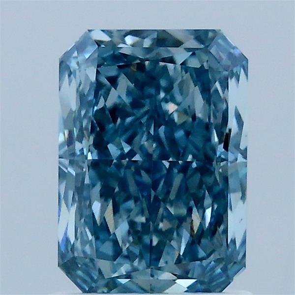 1.57 Carat Radiant Shaped, Excellent Cut, FANCY VIVID BLUE Color, VS2 Clarity, IGI Certified Lab Grown Diamond