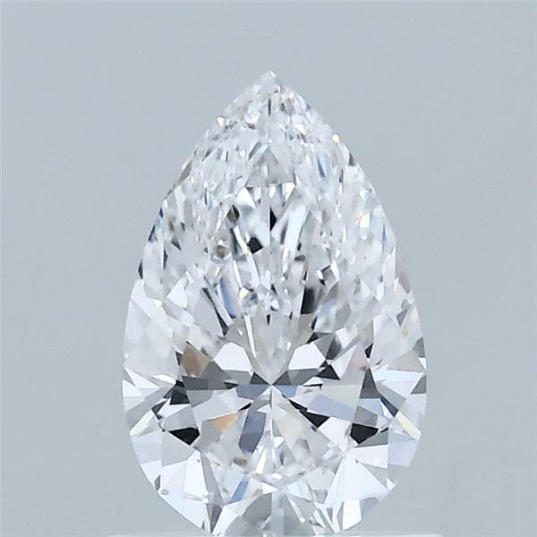 0.85 Carat Pear Shaped, Ideal Cut, D Color, VS1 Clarity, IGI Certified Lab Grown Diamond