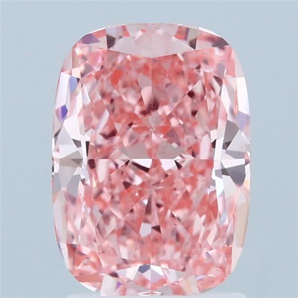2.01 Carat Cushion Shaped, Ideal Cut, FANCY VIVID PINK Color, VS1 Clarity, IGI Certified Lab Grown Diamond