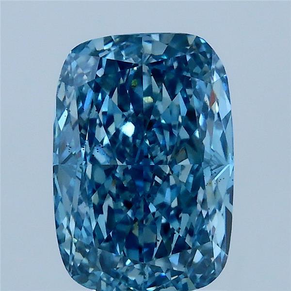 2.08 Carat Cushion Shaped, Excellent Cut, FANCY VIVID BLUE Color, VS2 Clarity, IGI Certified Lab Grown Diamond