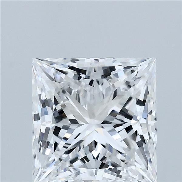 2.60 Carat Princess Shaped, Ideal Cut, E Color, VVS2 Clarity, IGI Certified Lab Grown Diamond