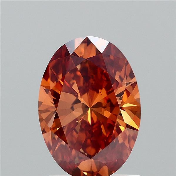 1.24 Carat Oval Shaped, Ideal Cut, FANCY VIVID ORANGE Color, VS1 Clarity, IGI Certified Lab Grown Diamond