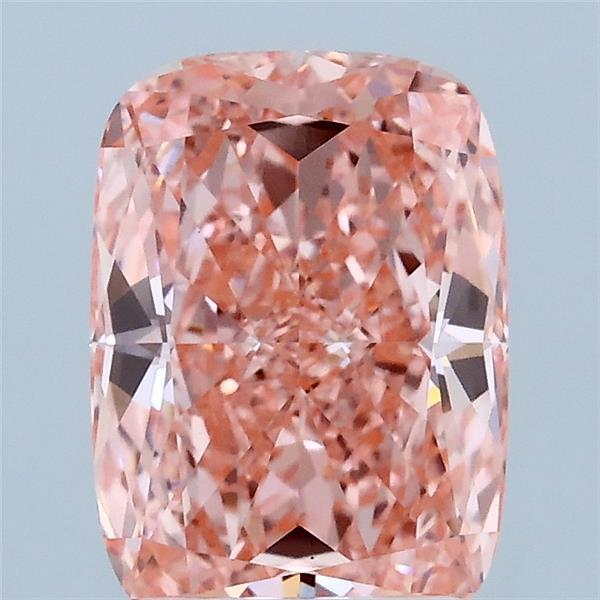 2.02 Carat Cushion Shaped, Ideal Cut, FANCY VIVID PINK Color, VS1 Clarity, IGI Certified Lab Grown Diamond