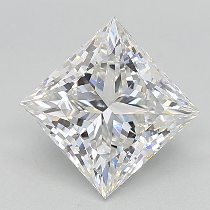 3.05 Carat Princess Shaped, Ideal Cut, E Color, VVS2 Clarity, IGI Certified Lab Grown Diamond