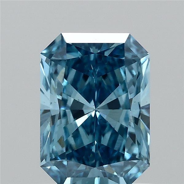 1.02 Carat Radiant Shaped, Ideal Cut, FANCY VIVID BLUE Color, VS1 Clarity, IGI Certified Lab Grown Diamond