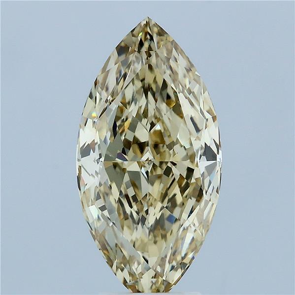 4.24 Carat Marquise Shaped, Ideal Cut, FANCY INTENSE YELLOW Color, VVS2 Clarity, IGI Certified Lab Grown Diamond