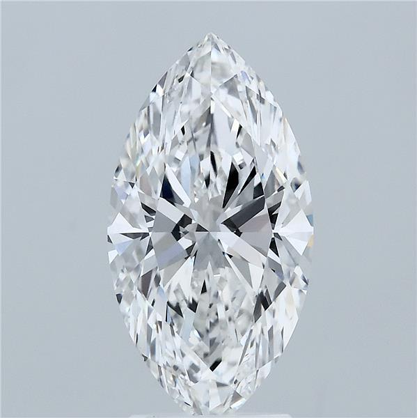 3.06 Carat Marquise Shaped, Ideal Cut, F Color, VVS2 Clarity, IGI Certified Lab Grown Diamond