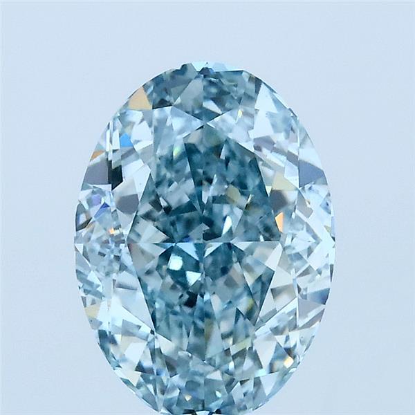 2.52 Carat Oval Shaped, Very Good Cut, FANCY INTENSE BLUE Color, VS1 Clarity, IGI Certified Lab Grown Diamond