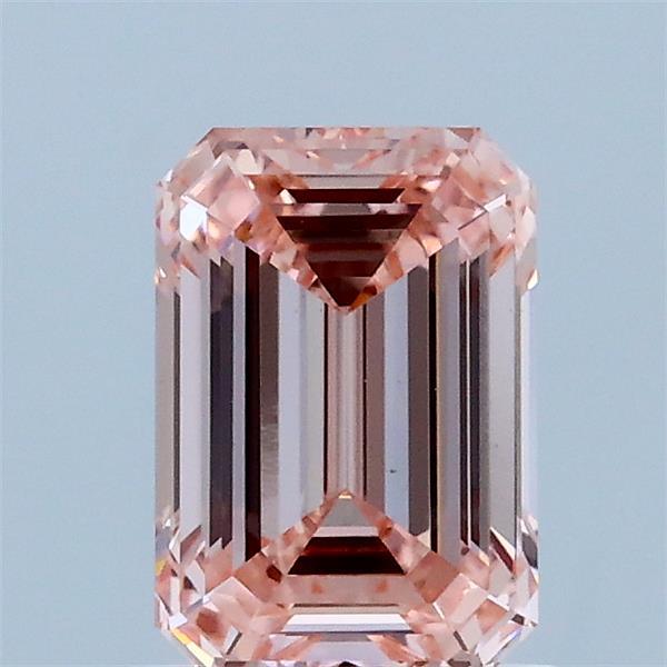 1.09 Carat Emerald Shaped, Ideal Cut, FANCY INTENSE PINK Color, VS1 Clarity, IGI Certified Lab Grown Diamond