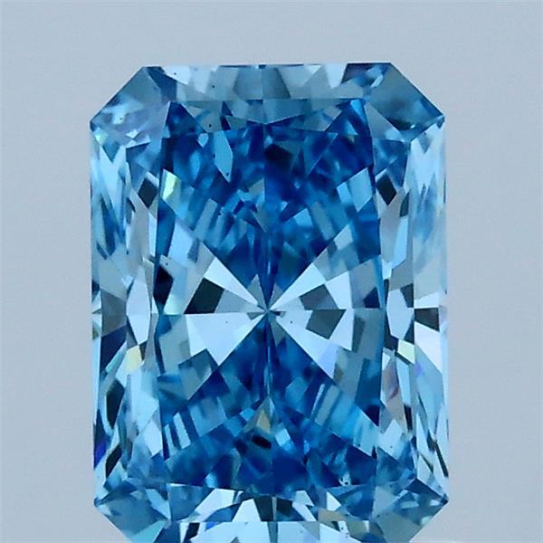 1.30 Carat Radiant Shaped, Ideal Cut, FANCY VIVID BLUE Color, VS1 Clarity, IGI Certified Lab Grown Diamond