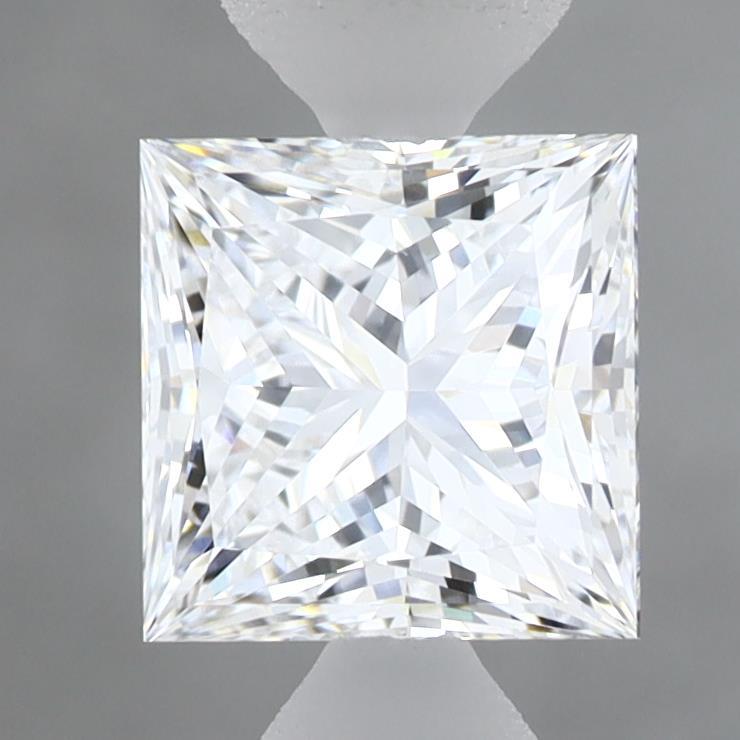 1.54 Carat Princess Shaped, Ideal Cut, D Color, VVS2 Clarity, IGI Certified Lab Grown Diamond