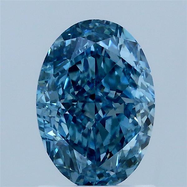1.62 Carat Oval Shaped, Excellent Cut, FANCY VIVID BLUE Color, VS1 Clarity, IGI Certified Lab Grown Diamond