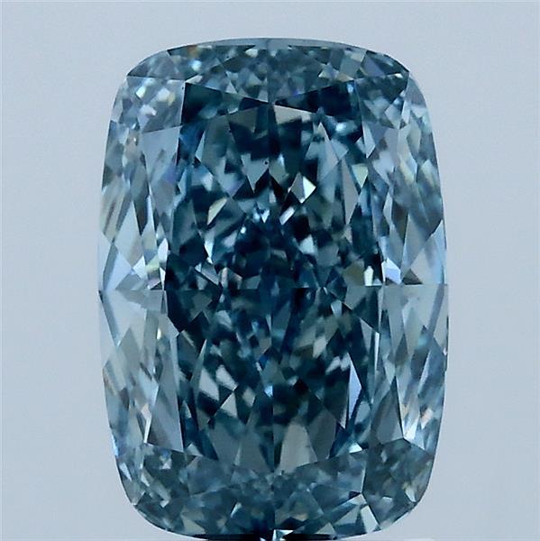 2.15 Carat Cushion Shaped, Ideal Cut, FANCY VIVID BLUE Color, VS2 Clarity, IGI Certified Lab Grown Diamond