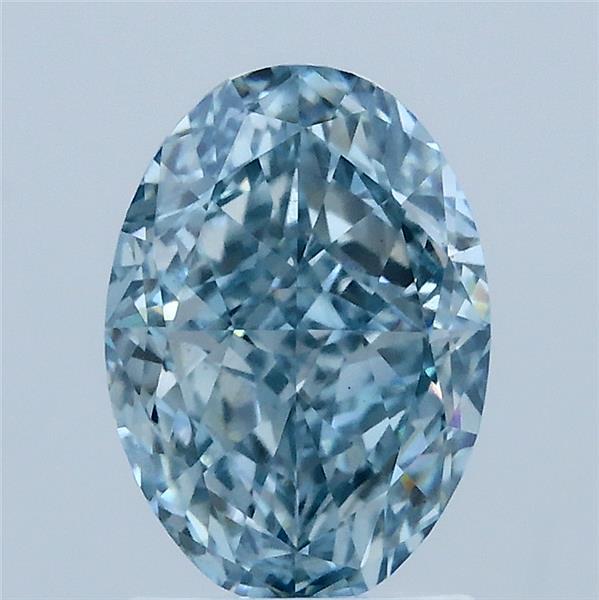 2.11 Carat Oval Shaped, Very Good Cut, FANCY VIVID BLUE Color, VS1 Clarity, IGI Certified Lab Grown Diamond