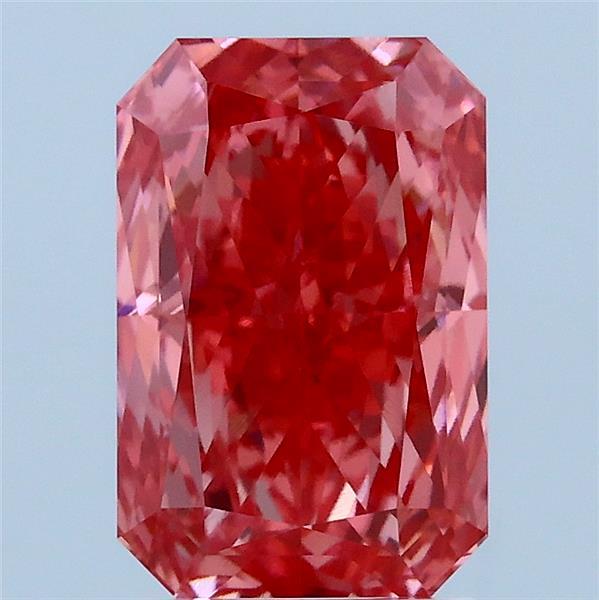 2.41 Carat Radiant Shaped, Excellent Cut, FANCY VIVID PINK Color, VVS2 Clarity, IGI Certified Lab Grown Diamond