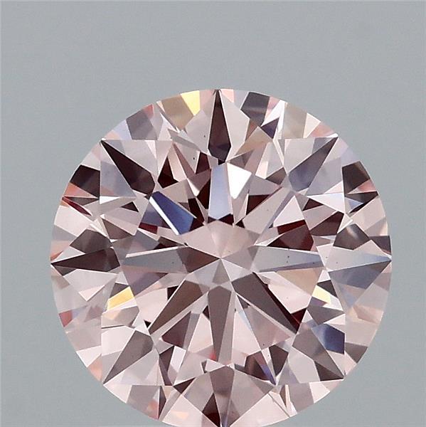 2.03 Carat Round Shaped, Ideal Cut, FANCY INTENSE PINK Color, VS1 Clarity, IGI Certified Lab Grown Diamond