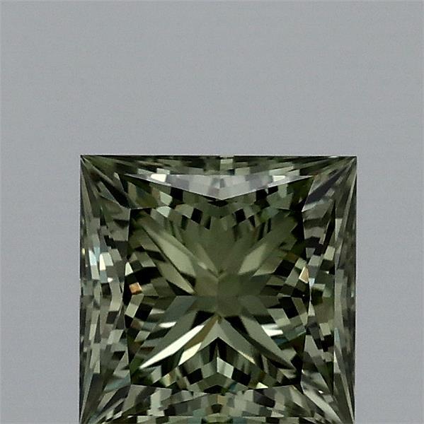 1.10 Carat Princess Shaped, Ideal Cut, FANCY VIVID GREEN Color, VS1 Clarity, IGI Certified Lab Grown Diamond