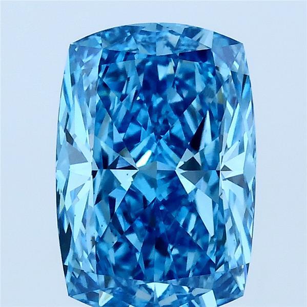 2.01 Carat Cushion Shaped, Ideal Cut, FANCY VIVID BLUE Color, VS1 Clarity, IGI Certified Lab Grown Diamond