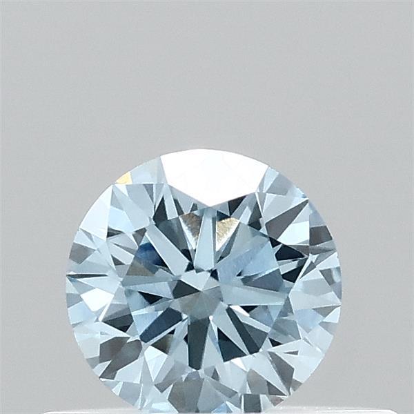 0.33 Carat Round Shaped, Ideal Cut, FANCY VIVID BLUE Color, VS1 Clarity, IGI Certified Lab Grown Diamond